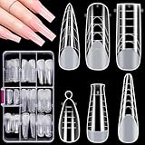 MELLIEX 144 Stück Dual Nail Forms Set, 6 Styles Acrylic Nagelverlängerung Verlängerung Nagel Gel Formen Nagelform Set Vollständige für Polygel Nagel Werkzeug