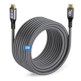 MOPOCHG USB C auf USB C Kabel 5M, USB C 3.2 Gen2 × 2 Typ C Ladekabel Geflochten 20Gbps Android Auto Typ C 240W Datenkabel 4K HD Display für Thunderbolt 3/4, Laptop, Mobiltelefon, Monitor, Geräte