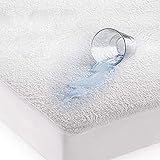 Q-Style wasserdichter Matratzenschoner, King-Size-Größe, atmungsaktiv, Frottee-Auflage, waschbar, super saugfähig, schmutzabweisend, Spannbezug (King-Size-Bett (153 x 202 + 35 cm))