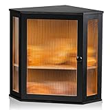 Bambus Brotkasten Mit Doppelschicht, Große Brotbox Für Die Ecke 42x31x31 CM, Lebensmittelsichere Brotaufbewahrung Aus Holz, Einfach Zu Montierender Küchenaufbewahrungsbehälter In Schwarz
