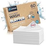 Washinello - Waschmittelblätter, Waschtücher für Waschmaschine, Geeignet für alle Stoffe & Temperaturen, Einfache Dosierung, Natürliches Eco Waschmittel für Allergiker, Dermatest Siegel 'Sehr Gut'