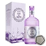 1 Flasche Bertagnolli | Gin 1870 Blueberry Dry Gin in GB 0.7 l 43% vol | inkl. LOVEVINO Silver Button Sticker