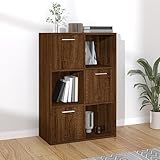 YUOTYRKTEJRSG Lagerschrank Braun Eichen-Optik 60x29,5x90 cm Aktenregal DVD Regal Bookshelf Aufbewahrungsschrank für Balkon Buchhandlung Wohnzimmer Arbeitszimmer