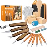 Schnitzmesser Holzschnitzset: 27-teiliges Schnitzwerkzeug mit 4 Holzschnitzmessern und 6 Detailmessern – Holzbearbeitungswerkzeuge, Geschenk mit Lindenholzblöcken, Hobby für Anfänger, Erwachsene