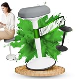 VITALMATE Ergonomischer Bürohocker Höhenverstellbar & rutschfest - Stehhocker fürs Arbeitszimmer & Büro - Sitzhocker mit Schwingeffekt - Hocker höhenverstellbar