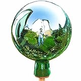 Lauschaer Glaskunst Thüringer Rosenkugel - 18 cm - Mint