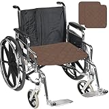 JUNSHUO 2PCS Inkontinenzauflage, 56 × 53cm Wasserdichte Sitzschutzpolster, Waschbar, Wiederverwendbar, Geeignet für Rollstühle Sofas Sessel und Autositze (Braun)