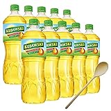 Kujawski Rapsöl 10x 1Liter Flasche Reines Pflanzenöl Speiseöles natives ÖL + AtHaus Holzlöffel Gratis