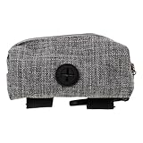 Gadpiparty Hundekotbeutelspender mit Robustem Aufbewahrungsbeutel Grauer Müllbeutelhalter für Hundeleinen Praktische Hundetasche für Spaziergänge und Reisen