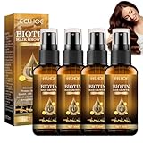4 Stück Biotin Haarwachstum Serum Biotin Haarwachstum Spray Haare Hair Growth Serum Lindern Haarausfall Stimulieren Das Haarwachstum Machen Das Haar Glänzend und Kräftig (30ml)