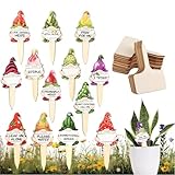 Changjiuhe 35 Stück Weihnachten Pflanzenschilder Pflanzenstecker zum Beschriften, Kräuterschilder mit Marker, Gartenschilder für Gemüse, Kräuter, Blumen Draussen Wetterfest, Weihnachtsdeko