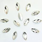 Minejin Nagel-Strasssteine in Form eines Pferdeauges 3D Kristalldiamanten Stein Glas Glitzer Edelsteine