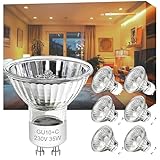 HIKLINK 6er Pack GU10 35W Halogenstrahler, Halogenlampen GU10 Dimmbar, Halogen Leuchtmittel 2800K Warmweiß 420LM Glühbirne, 230V Halogen für Küche, Büro, Zuhause