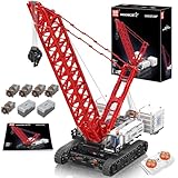 Mould King 17046 Technik Kran Klemmbausteine, 4494 Teile Fernbedienung Kran-Spielzeug mit 5 Motoren, Engineering Ferngesteuertes Raupenkran Bausatz Kit mit APP-Steuerung für Kinder/Erwachsene ab 8+