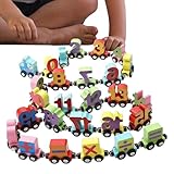 Samuliy Zahlen-Spielzeugeisenbahnen, Buchstaben-Lernspielzeugeisenbahnen | Cartoon magnetisches Alphabet-Zugspielzeug - Buchstaben-Lernspielzeug für Kinder, niedliches Eisenbahn-Set für Feinmotorik,