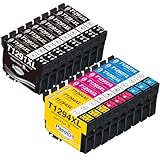 Paeolos T1295 Multipack Kompatible für Epson WF 3520 Druckerpatronen WF 3540 Tintenpatrone für Epson T1291 T1292 T1293 T1294 WF-7525 WF-7515 Stylus SX235W SX425W SX445W SX535WD Stylus Office BX635FWD
