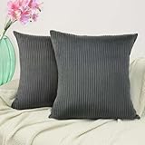 Amilian 2er Set Kissenbezug 50x50 cm - Bezüge für Sofakissen, Dekokissen, Zierkissen - Kissenhüllen 50 x 50 cm - Kissenhülle Nebelklang