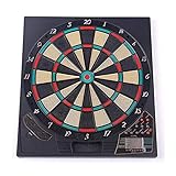 TAISK Dartscheibe mit automatischer Wertung, elektronische 18-Zoll-Dartscheibe, mit 6 Darts, für Soft-Darts-Zielscheibe für Büro-Party-Bar-Spiele