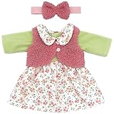 ZWOOS Puppenkleidung 35-43 cm für New Born Baby Puppen, süßes Kleid kompatibel mit Baby Puppen, Geschenke für Mädchen, Kinder