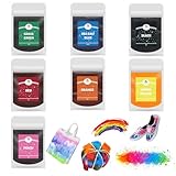 Stoffmalfarben Textilfarbe Batikfarben, Stoffmalfarben Waschfes Stoff Batik Set Diy Creative Art Paint 10g 7 Farben Idealfür T-Shirts, Stofftaschenund Anderetextilien für Kinderund Erwachsene