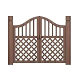 Gartentore für den Außenbereich, freistehende Holzzaun-Trennwand, karbonisierte Vintage-dekorative Türen für Terrasse und Deck, einfache Installation, 120 x 100 cm, stilvolle Sichtschutzlösung für den