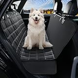 KYG Hundedecke Auto Rückbank 4-in-1,Rücksitz mit Seitenschutz,100% Wasserdicht,Kratzfeste rutschfeste Hundesitz Auto Rückbank für PKWs, LKWs, und SUVs 135x147cm Schwarz