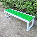 ZYGPH Wetterfeste Gartenbank für den Außenbereich, strapazierfähig, 500 kg Tragkraft, stilvolle Sitzgelegenheiten auf der Terrasse für den Essbereich im Park, Rasen oder der Schule – 100 cm