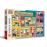 Trefl - Despicable Me 4, Gru und Minions: Unter dem Deckel - Bunte Collage mit den Cartoon-Helden, DIY-Spiel, Kreative Unterhaltung, Klassisches Puzzle für Erwachsene und Kinder ab 12 Jahren