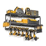 ZF YLYH Werkzeugregal Metall Ablagegestelle Wandhalterung Bohrerhaltern: 3 Ebenen Werkzeugspeicher Elektrowerkzeug Organizer für Garage Keller Werkstatt Platzsparend (66 * 31 * 20CM)