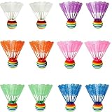 12 Stück Federball, Federbälle Aus Kunststoff, Badminton Bälle, Federball, Federball Set, Nylon Federbälle Langlebige Badmintonbälle Set Kinder Für Anfänger Und Professionelles Spielen Badmintonbälle