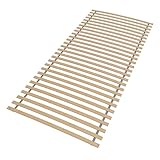Sleepneo Rollrost 90x200, 28 Latten, Blauer Engel Zertifiziert, fertig montiert und gerollt, Traglast 130kg, Ergonomischer Lattenrost 90 x 200 cm aus Buchenholz