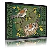NDIEHA Poster auf Leinwand, Motiv Nesting Birds Fieldfares, Wandkunstdruck, Tiergemälde, Büro, Zuhause, Wanddekoration, Geschenk, 30 x 45 cm