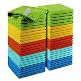 AIDEA Mikrofasertücher Mikrofaser Reinigungstücher 50 Pack, Allzweck Autotuch, fusselfrei, kratzfrei, saugfähige Microfasertücher für Autos, SUVs, Wohnmobile und Boote Geschenke, 30X30 cm