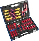 Condor Werkzeug 30034 | VDE Werkzeugkoffer | 34-teilig | 3/8' | für Arbeiten bis 1.000V | ideal für Reparatur- und Wartung von Elektrofahrzeugen | DIN ISO EN 60900 | xcess performance