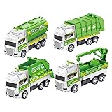 DIKACA Spielzeugwagen Spielzeug für Jungen Recycling Müllwagen Spielzeug für Kinder LKW Spielzeug für Kinder Lastwagen für Jahre Alte Jungen Montage Müllwagen Reibungsbetrieben Zufälliger