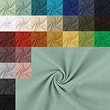 Canvas stabiler Stoff Meterware - reißfester Taschenstoff - schwerer Baumwollstoff - Baumwolle Uni - Trachtenstoff - Panama - 50 x 150 cm, Farbe: 022 dunkelmint