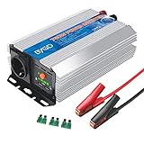 BYGD Spannungswandler 12v 230v 750W/1500W，Wechselrichter 12v 230v Converter Kfz Wechselrichter Stromwandler Umwandler Inverter, Mit 2 Krokodilklemmen für Autobatterien und USB Steckdose