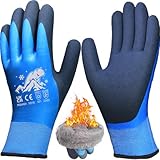 PROGANDA Waaserdichte Arbeitshandschuhe für Herren und Damen, Fleece Liner Arbeitshandschuhe Winter für kaltes Wetter, Warme Thermohandschuhe Gartenhandschuhe für Skifahren, Outdoor-Arbeit