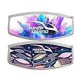 Colcolo Aquatics Scuba Schnorcheln Verstellbare Neopren Maskenband Wrapper Ersatz Schnorcheln Schwimmen Haarband Schnorchel Kopfband, Rosa Lila