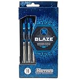 Harrows Blaze INOX Darts | Softdarts-Set mit Tragetasche |16g und 18g| Enthält Supergrip-Schäfte und 100-Mikron-Marathon-Flights
