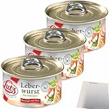 usy Bundle für Lutz Delikatess Leberwurst 3er Pack (3x125g Dose) + usy Block