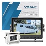 VSG24 7“ Premium Rückfahrvideosystem SMARTPLUS für Wohnmobile & PKWs, Kamera Set inkl. 20m Kabel, Nachtsicht, 154° Winkel, 12-24 V, IP68