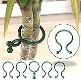 Generic 200 Stück Gartenpflanze Clips Pflanzenklammern, Pflanzenclips zur Unterstützung und Befestigung von Pflanzen, Weinreben, Tomaten, Orchidee, Blumen, Grün, 4 x 2.7cm