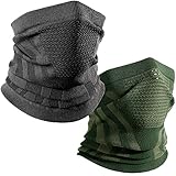 WTACTFUL Schlauchschal Winter Halstuch Halswärmer Warm Winddicht Loop Schal Schlauchtuch Halbe Sturmhaube für Ski Motorrad Fahrrad Radsport Herren Damen Alle Schwarz Grün