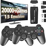 Retro Konsole Spielkonsole Game Stick, 21700+ Spielen Videospielkonsole mit 2 Gamepads, Retro Konsole Plug & Play Game Stick TV 4K HDMI, Geschenk für Kinder Jungen & Erwachsene (Familien-Edition)