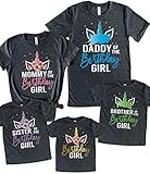 Teeny Fox Geburtstag Mädchen Einhorn T-Shirt Familie Papa Mama Bruder Schwester Shirts Geschwister Passende Outfits, Geburtstagsmädchen, Youth / L