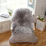 Altlue Lammfell Teppich Echtes Lammfell Fellteppich Stuhlauflage Fell Teppiche Dekofell Echtfell Sitzfell Stuhl Felle Für Stühle Sofa (70X100cm) (Color : 8)