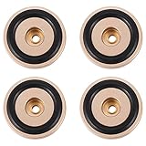 Louttary 4 Stück Plattenspieler-Füße aus Aluminium, Lautsprecher, Spitzen, Standfuß, Kegel, Basismatte für Audio, Verstärker