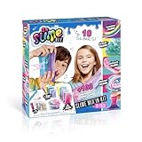 Canal Toys – So Slime – Set für 10 personalisierte Slimes – über 100 Kombinationen – ohne Kleber – mischen & dekorieren – 10 Pulver, 5 Deko, Becher & Werkzeug – DIY-Spiel ab 6 Jahren – SSC 184