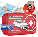 TK Gruppe Timo Klingler Verbandstasche KFZ mit Beatmungstücher - Verbandskasten Auto nach aktueller Norm 2025 - DIN13164